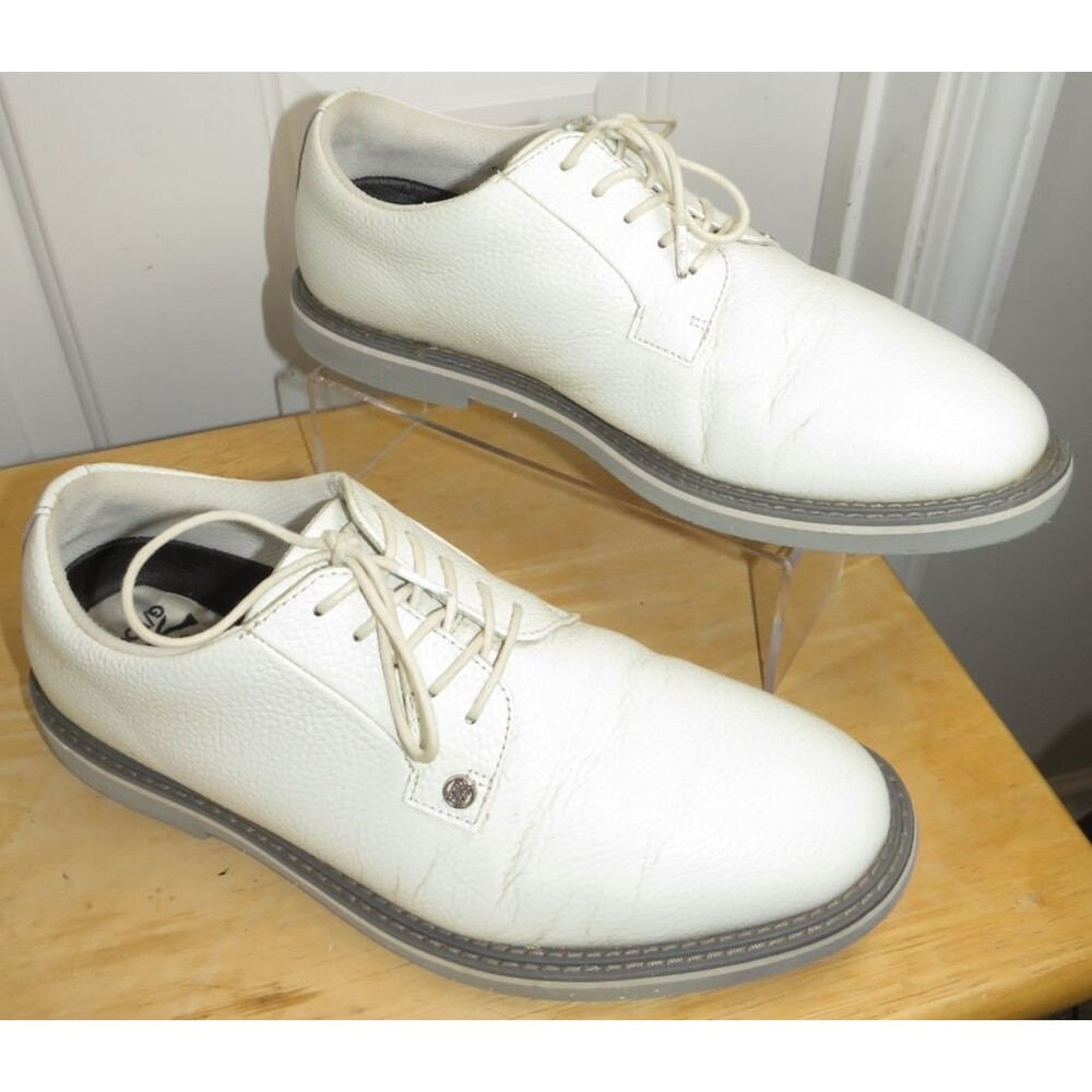 G/FORE Gallivanter Pebble Leather Men’s Golf Shoes Size 11.5 White/Gray